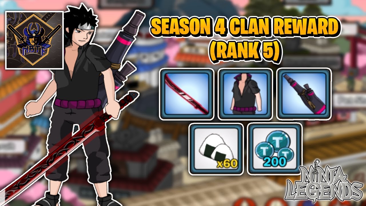 Clan Reward Season 4 - Ninjas Born To Fight (Rank 5) | Ninja Legends
