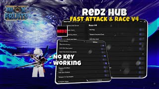 Blox Fruits Script Redz Hub - No Key Super Fast Attack Auto Race V4 Draco V4 And More