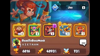 Rush Royale | 218.9 Bilion Damage | Max Monk VS Max Tesla