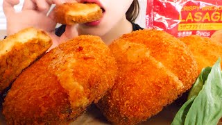 【咀嚼音】業務スーパーのラザニアフライ｜ Fried Lasagna Eating Sounds/ASMR/mukbang