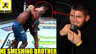 MMA Community React to Derek Brunson DOMINATING a LAUGHING-TALKING Kevin Holland,Khabib gives advice