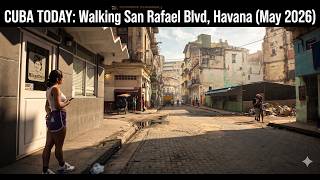 CUBA TODAY: Walking San Rafael Blvd Havana May 2026