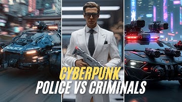 What If Cyberpunk City Cars Had Mounted Weapons? | Police vs Criminals | AI Short Film
