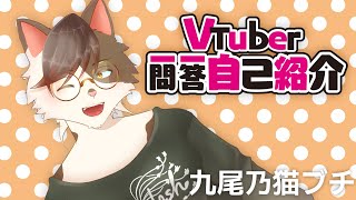 「【九尾乃猫ブチ】Vtuber一問一答自己紹介【新人VTuber】」のサムネイル
