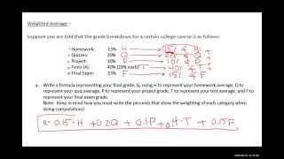 Weighted Average Activity Activity 10 Weighted Average