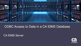 Odbc Access To Data In A Ca Idms Database