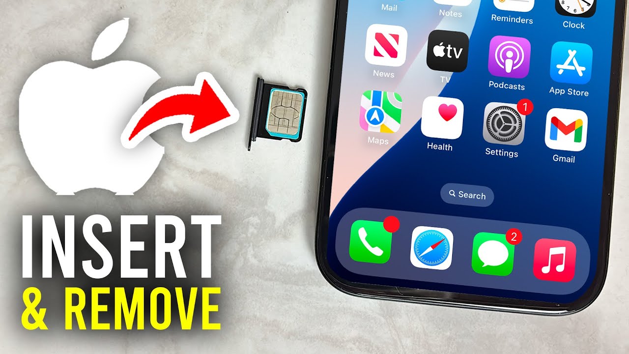 How To Insert & Remove SIM Card On iPhone - Full Guide - YouTube