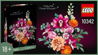 LEGO BOTANICALS Pretty Pink Flower Bouquet (10342)[749 pcs] Speed Build @TopBrickBuilder18plus