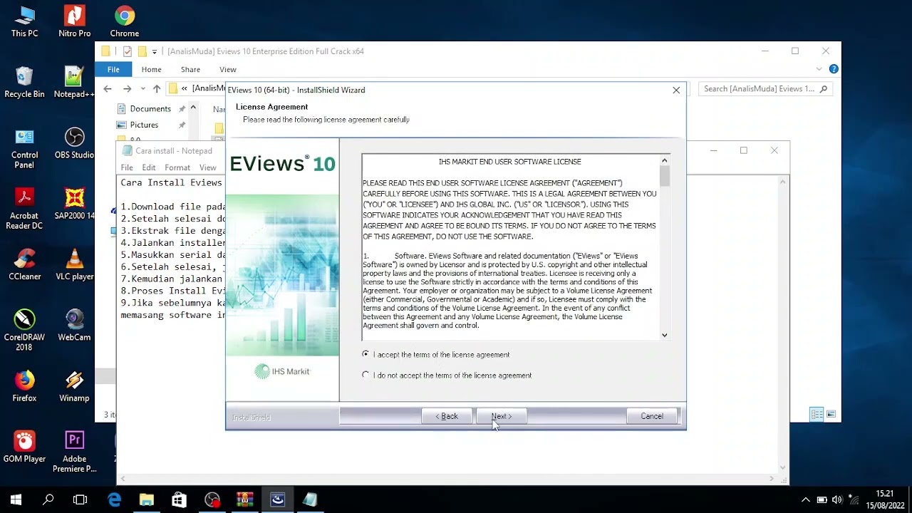 cara instal eviews 10 - YouTube