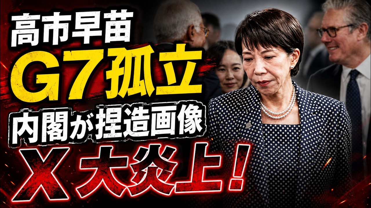 G7で孤立した高市首相。内閣が捏造画像で孤立を否定。バレて炎上！京都