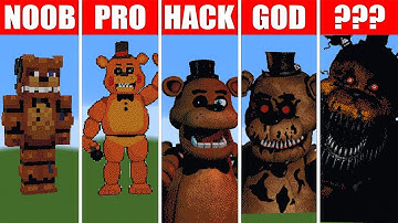 Pixel Art Bear Freddy (NOOB vs Pro vs HACKER) in Minecraft