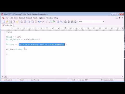 Beginner PHP Tutorial   48   String Functions  String Position Part 1