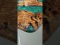 Handmade Burl Wood Green Resin Square Coffee Table | Unique Modern Living Room Furniture #epoxytable