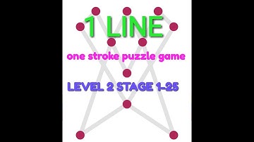 1 LINE:one stroke Puzzle game solution LEVEL 2 STAGE  1 25
