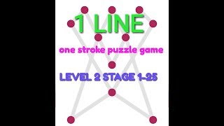 1 LINE:one stroke Puzzle game solution LEVEL 2 STAGE  1 25 screenshot 2