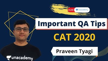 Last Minute Tips of QA for CAT 2020 | CAT New Pattern Exam aper | by Legendary Praveen Tyagi