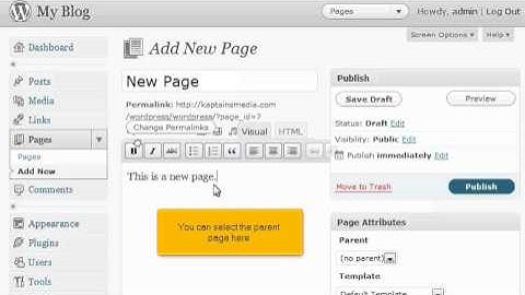 How to manage pages in WordPress