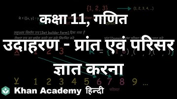 Worked example - Finding Domain and Range [Hindi] | Relations and functions | Class 11 | Mathematics