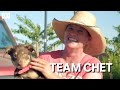 Cheeky kelpie puppy Chet and Cowgirl Joni Hall | Muster Dogs