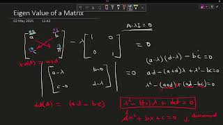 To write a program to compute the Eigenvalues of a given matrix | Python program