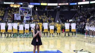 Hailey Aldrich singing the National Anthem Times Union Center 2012