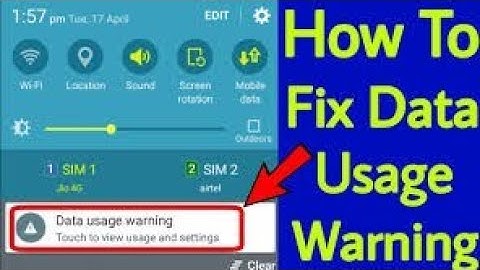 How To solve Data Usage Warning Problem | Data Usage Warning | How to Set data Limit