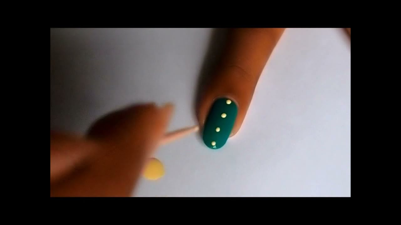 Simple Nail Art Design For Beginners Polka Dots And Flower Using