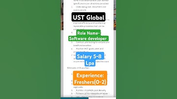 Software Developer Job at UST Global | Freshers Can Apply! 💻🔥