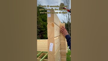 Log cabin building 🪵 #gardenroom #logcabin #howto #diy #shorts
