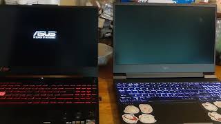 Asus A15 vs HP Victus 15 (boot up)