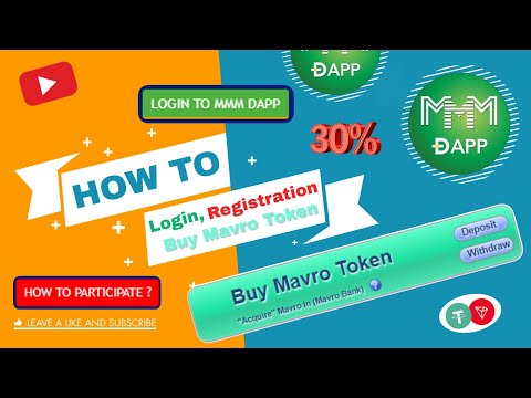 MMMDAPP Tutorial 2   How To Login, Registration, And Buy Mavro Token