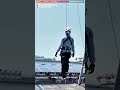 Worker Process Demonstrating Rope Access Safety Balance Technique