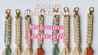 Çok Basit, Herkes Yapacak Makrome Anahtarlık Yapımı Ikyapımı