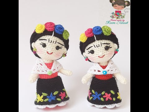 muñeca crochet frida kahlo