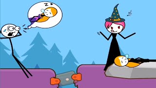 Bridge Puzzle (WEEGOON) - All Levels 1-15 - Gameplay Walkthrough - Funny Stickman Brain Puzzle Game screenshot 2