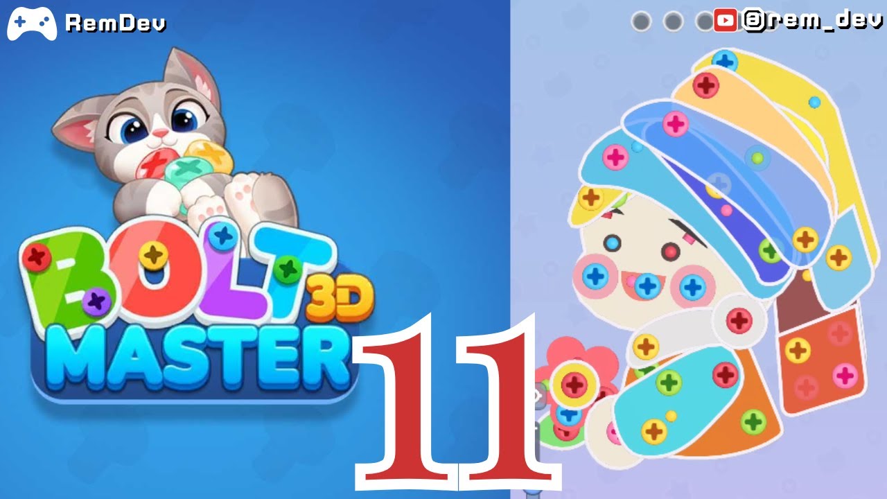3D Bolt Master™ Level 11 – Smooth Bolt Sorting | Screw Puzzle Strategy