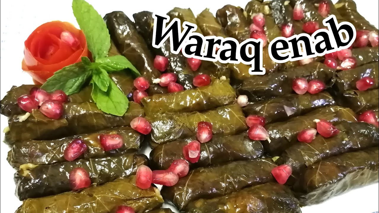 warag enab (Daun anggur isi nasi Makanan khas arab yg asam, gurih dan enak)