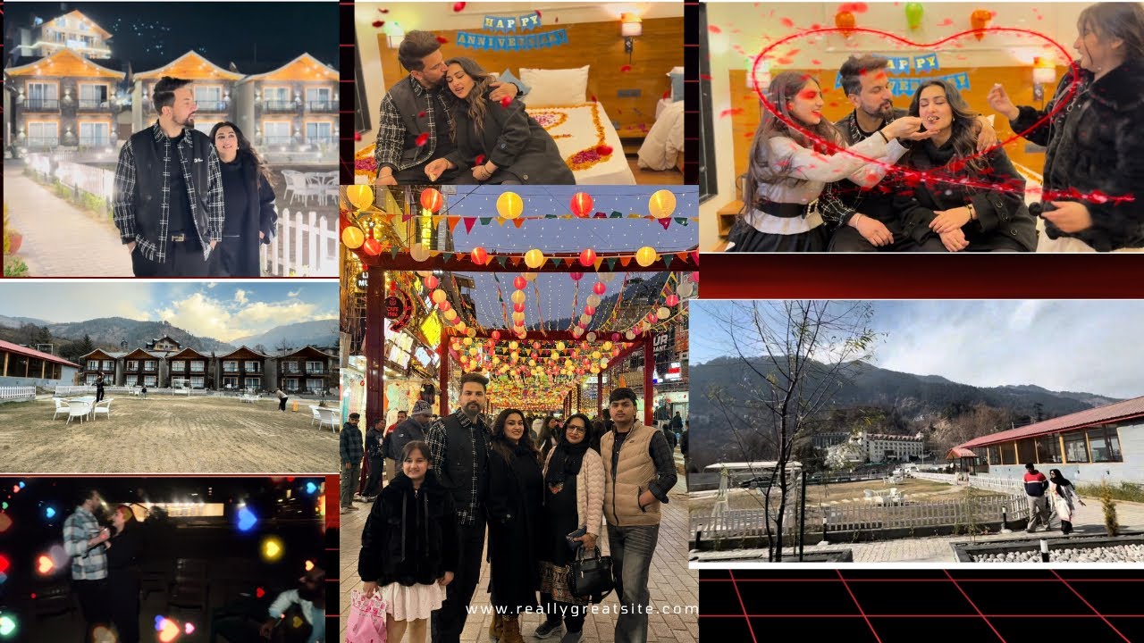 Hubby or family k sath Manali mein manai yaadgar anniversary 😍✨