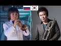 Популярный трубач в Корее смотрит на русского 10ти летнего трубача !!