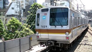 東京メトロ7000系7129F各停元町・中華街行き 東急東横線中目黒駅発車