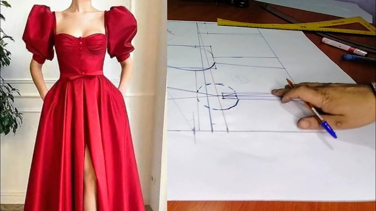 باترون كروساج كب فستان سواريه