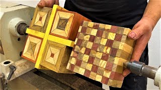 Amazing Pieces By Extremely Skillful Carpenter Working On A Wood Lathe