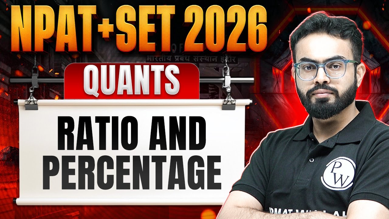 NPAT + SET 2026 | Ratio & Percentage | Quants | IPMAT Wallah - YouTube