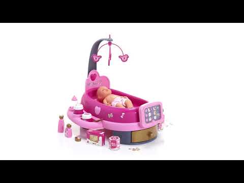 Smoby 220317 - Набор по уходу за куклой со световыми и звуковыми эффектами. BabyNurse Nursary Set