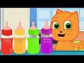 Família de Gatos - Novo Suco Colorido Desenho Infantil em Português Brasil