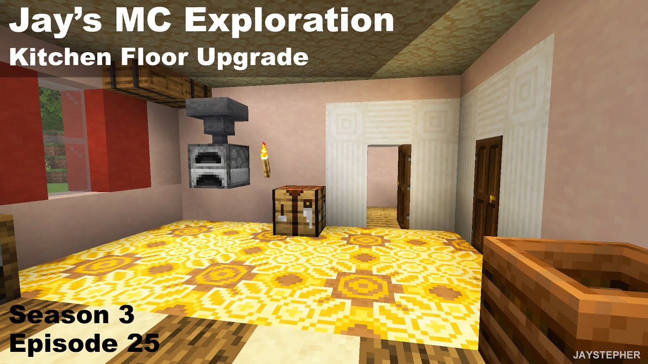 Kitchen Floor Upgrade - Jay's Minecraft Exploration S03E25 Java Edition