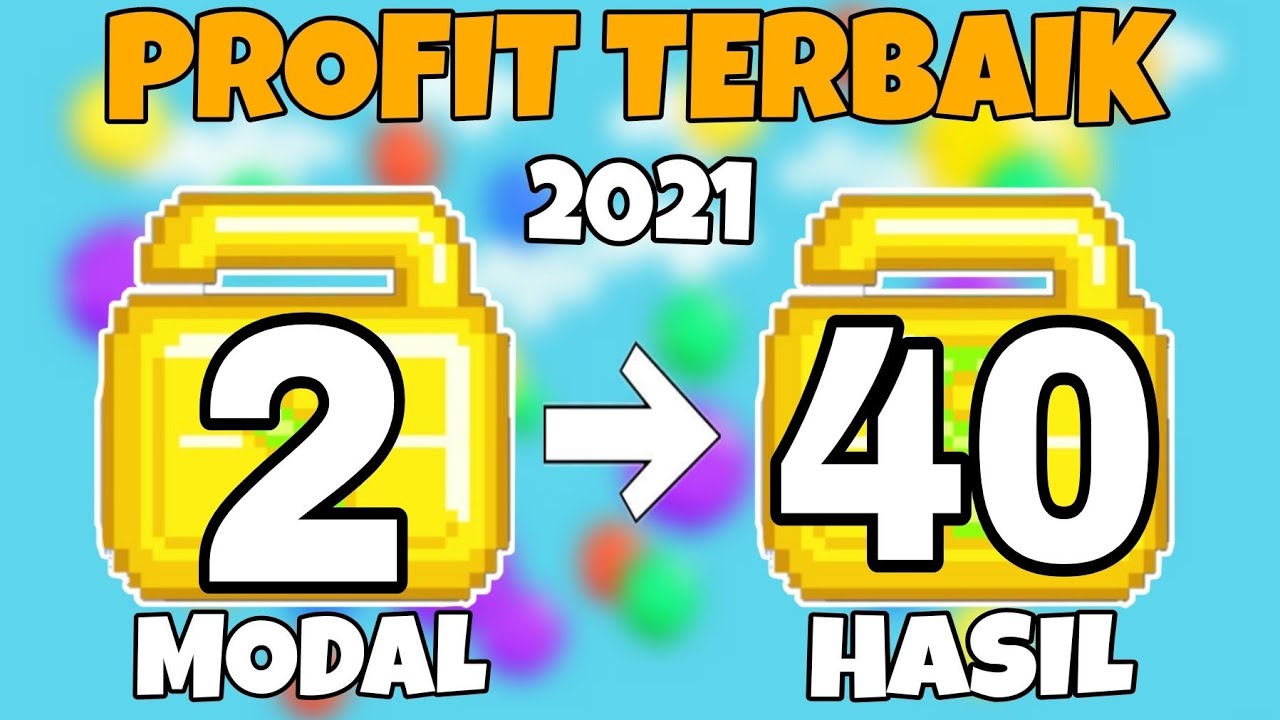 CARA MUDAH PROFIT DARI MODAL 2 WL | EASY PROFIT 2021 | GROWTOPIA INDONESIA