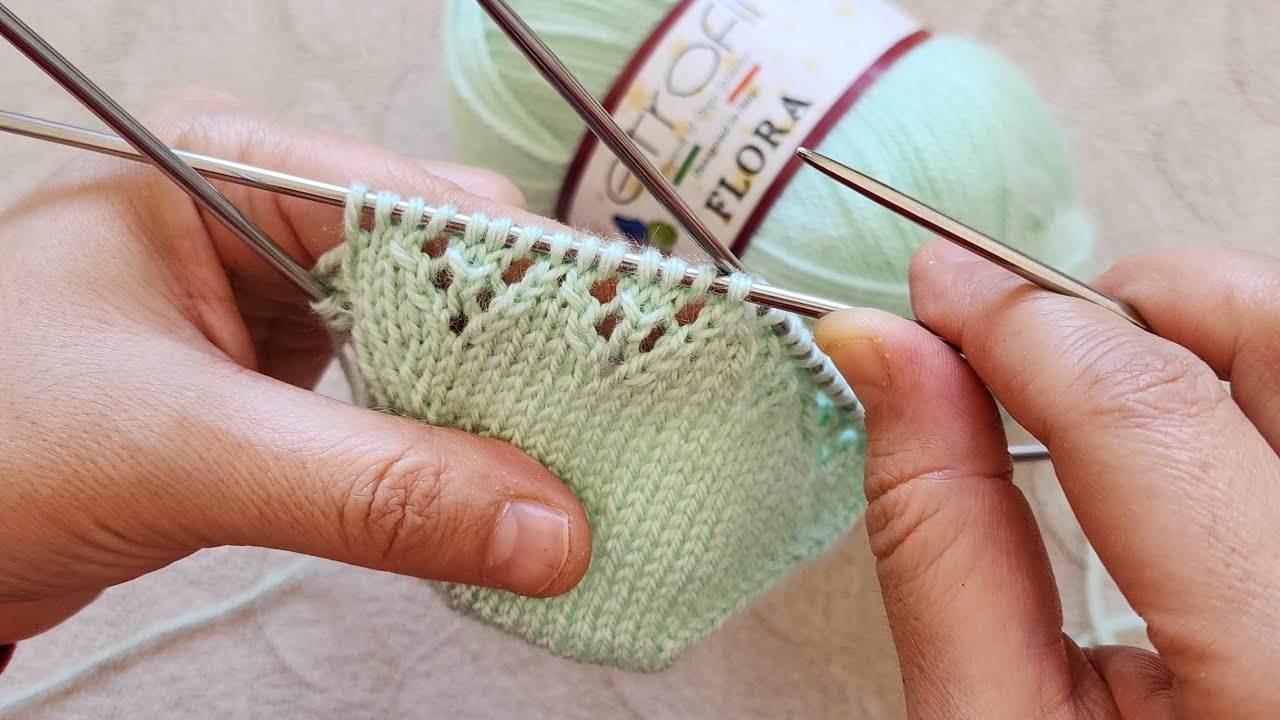 Ajurlu tek renk beşşiş patik modeli ✅️ very easy knitting ✅️ #beşşişpatik ✅️@divapatik