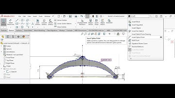 SolidWorks Tutorial: How to use "Insert Spline Point" command in a 2D sketch !!