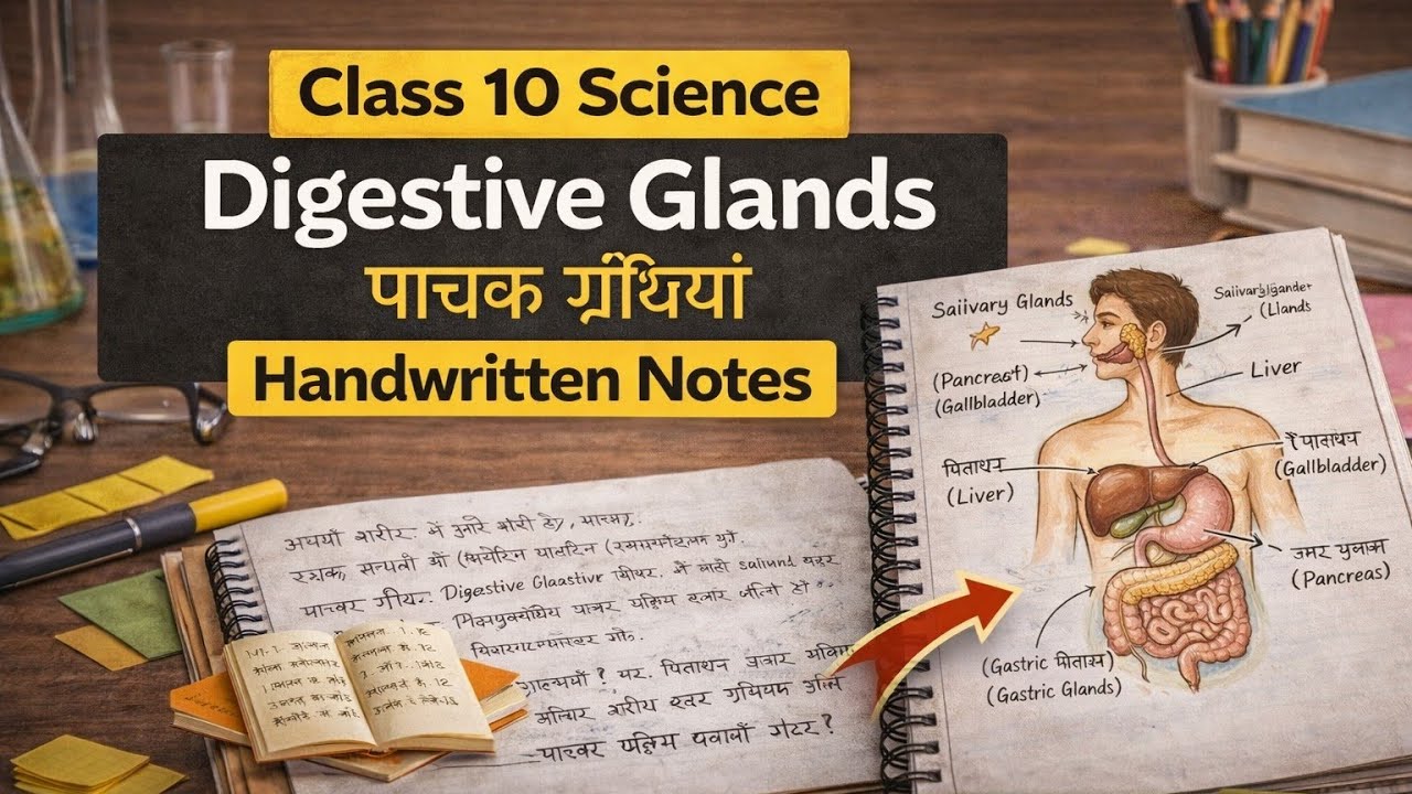 पाचक ग्रंथियां Digestive Glands Class 10 | Very important question (Science)